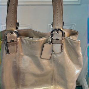 Coach soft metallic bag. With tags